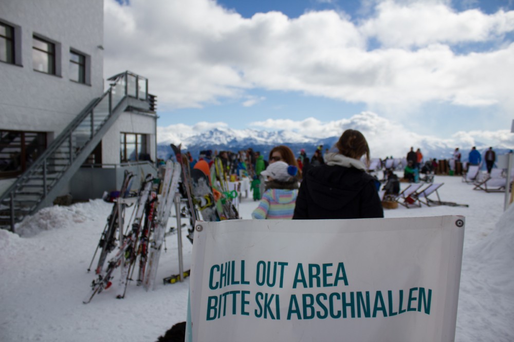 Nachm Figln geht's auf die Chill Out Area auf der Seegrube.
