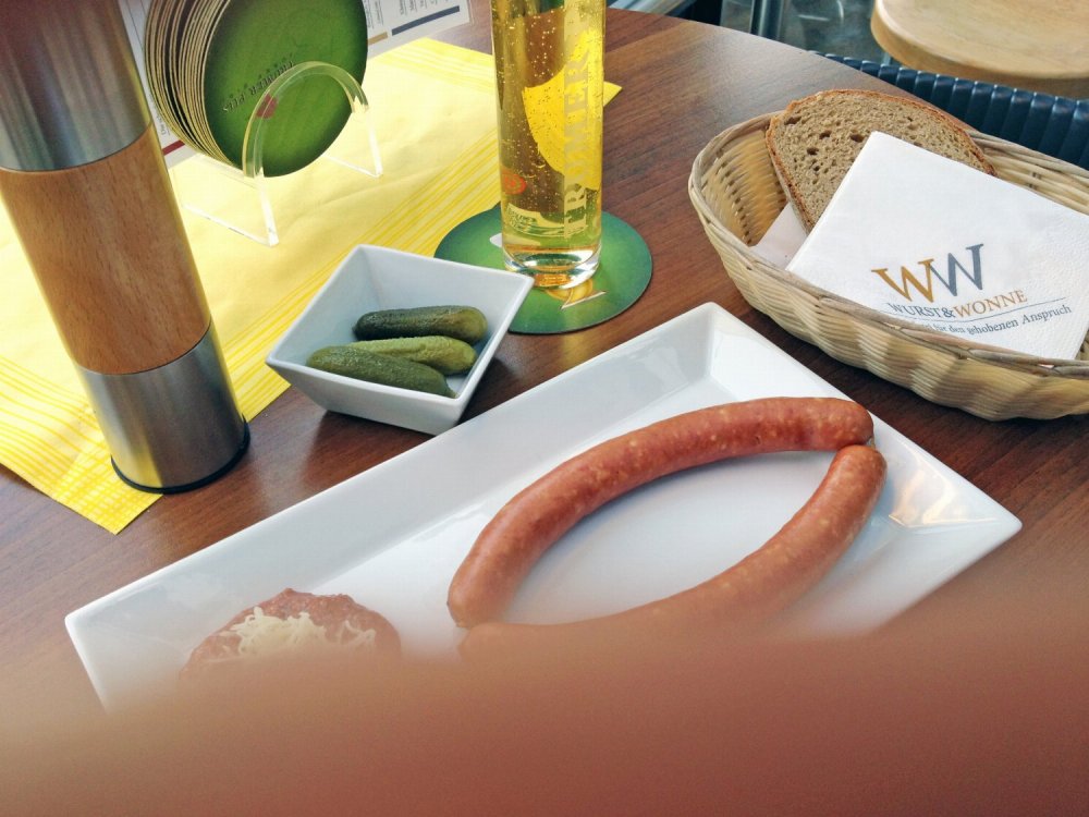 Markthalle, Würstel, Essen