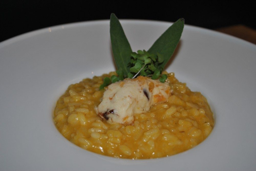 Risotto alla zucca mit Mascarpone und kandierten Früchten