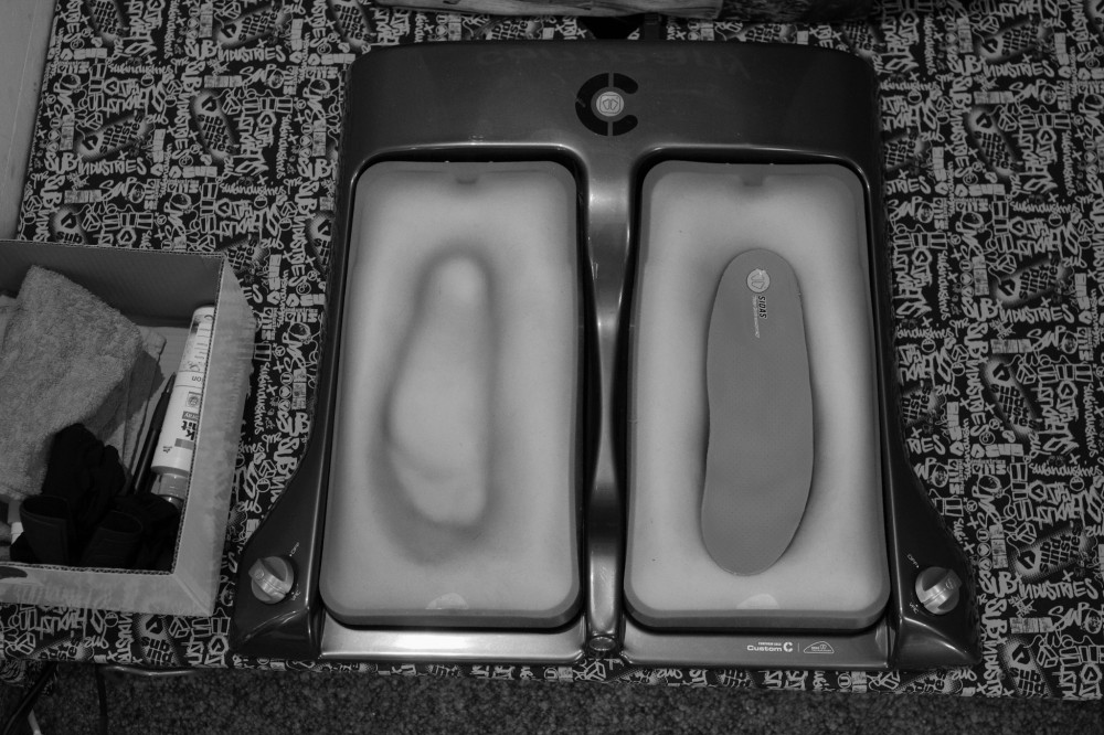 Custom insole preparation.
