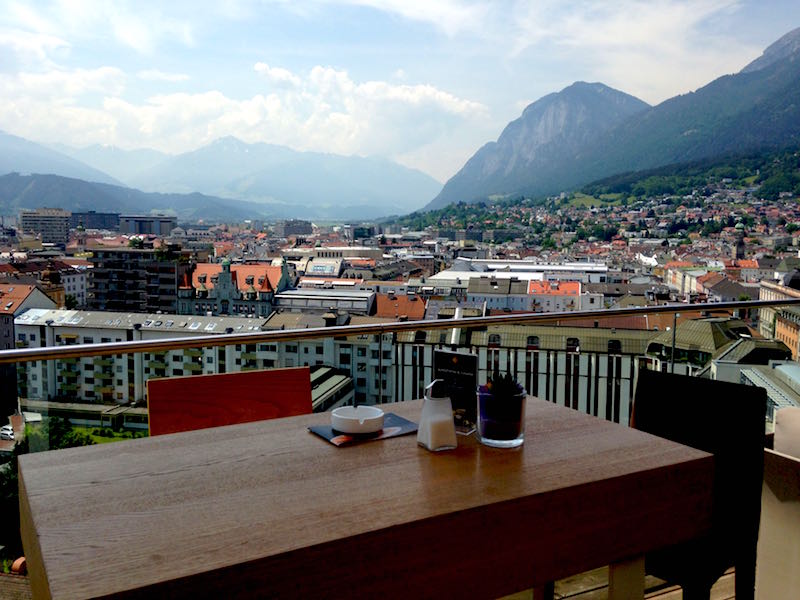 Ausblick von der Terrasse Richtung Westen