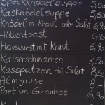 Die Speisekarte auf der Saigisalm: Alm-Köstlichkeiten aus regionalen Produkten