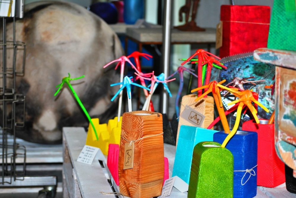 Blumen und Vase von Werner SOX Sagmeister