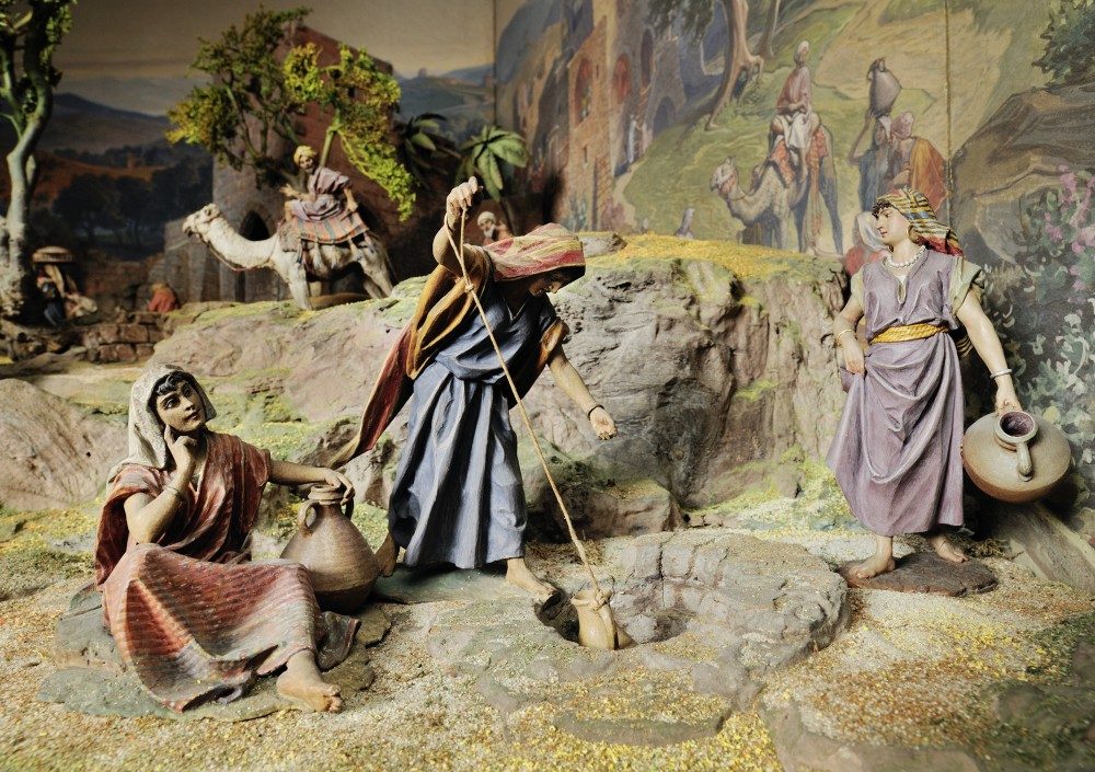 Dettaglio del presepe orientale del pittore Max Gehri (1847 - 1909) in mostra al Tiroler Volkskunstmuseum di Innsbruck fino al 2 febbraio 2016. Foto c Johannes Plattner.