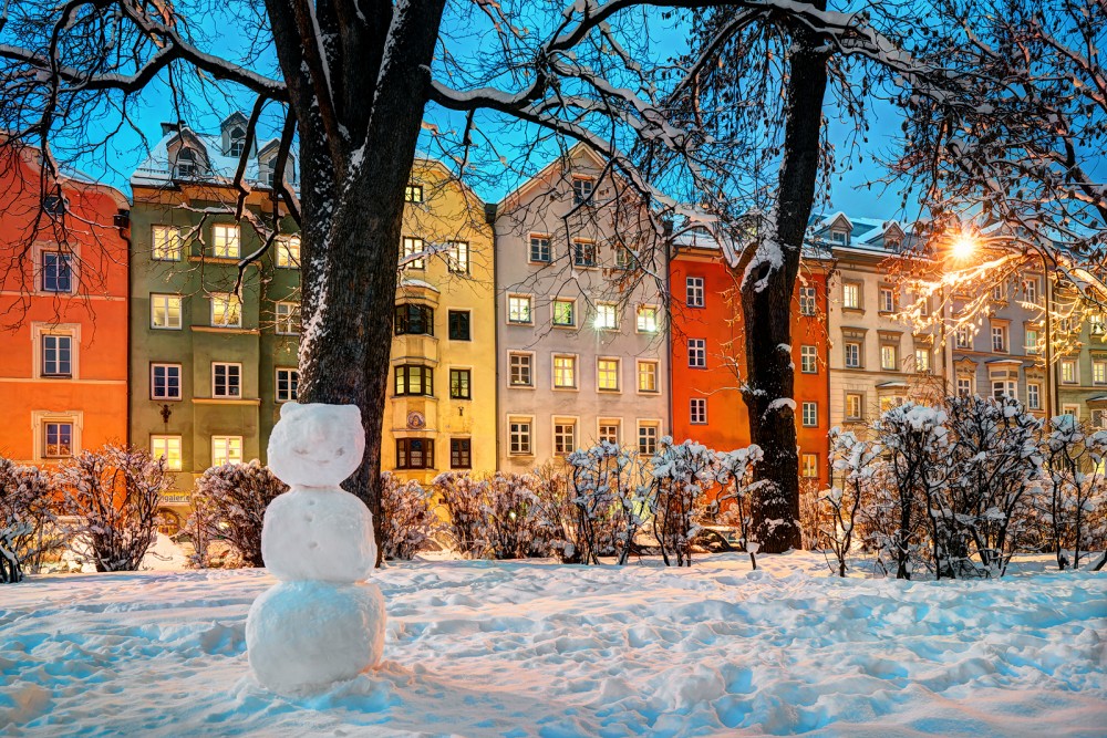Schneemann im Winter, Innsbruck