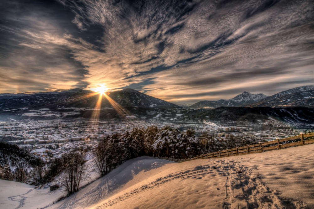 Weg zum Höttinger Bild, Innsbruck, Winter