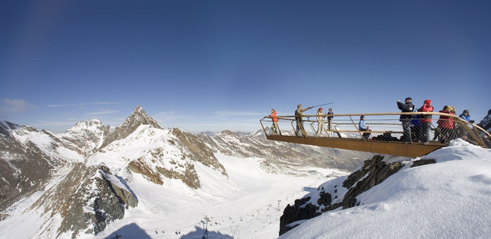 Viewing platform at Stubai Glacier