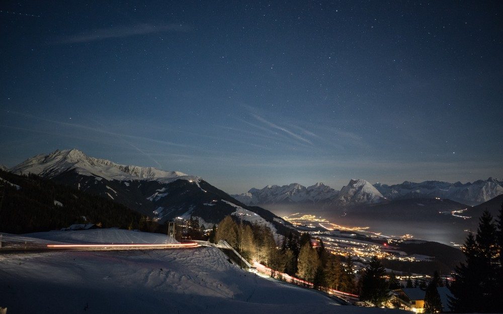 Nachtrodeln in der Axamer Lizum