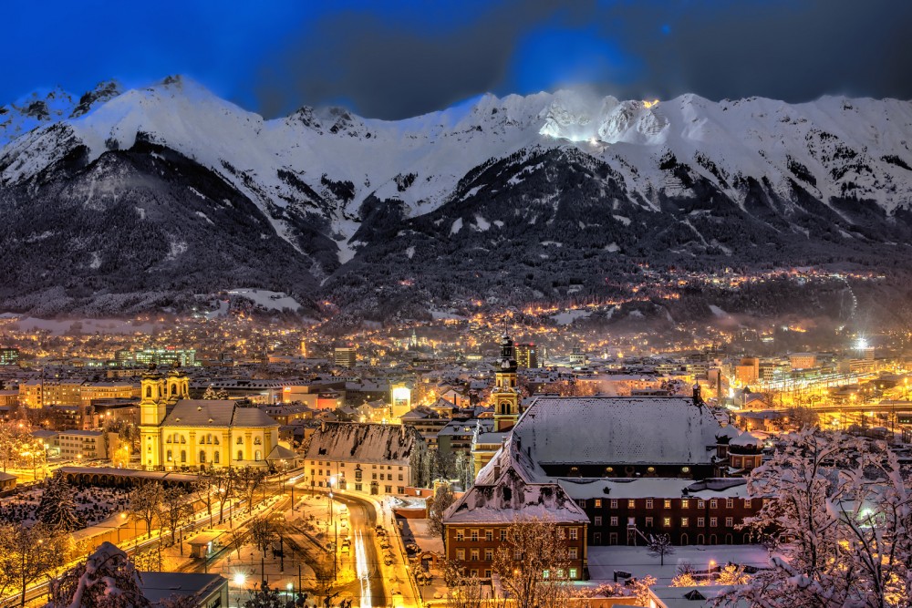 Nordkette und Innsbruck im Winter