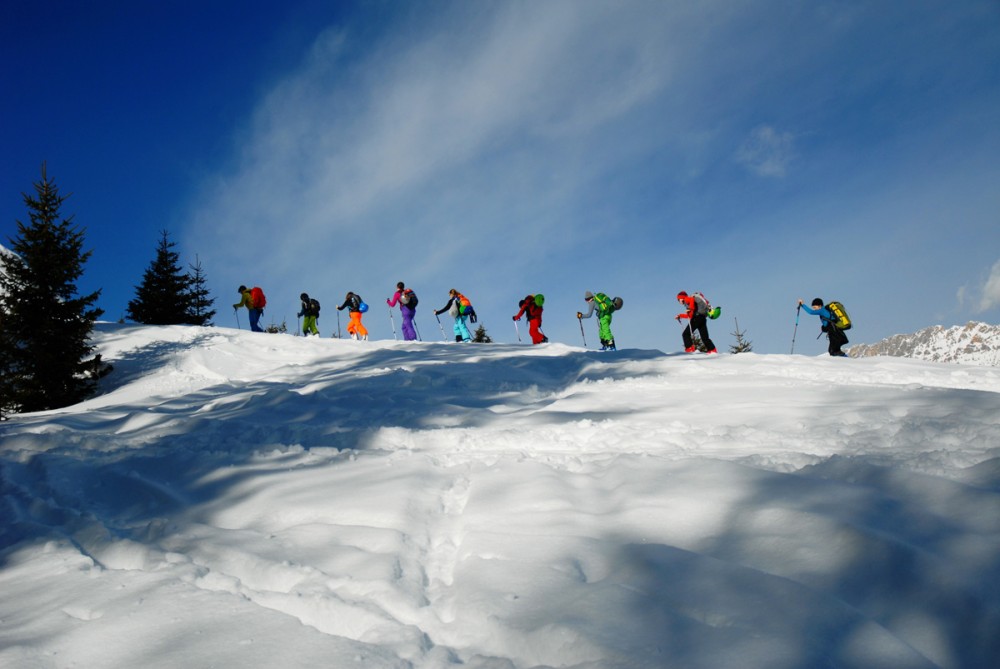 Kinder auf Skitour