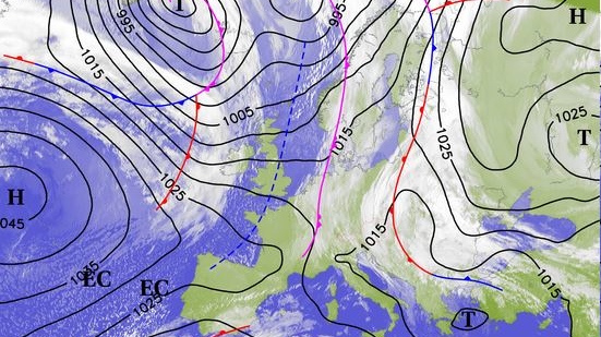 Wetterfronten in Europa. ©ZAMG