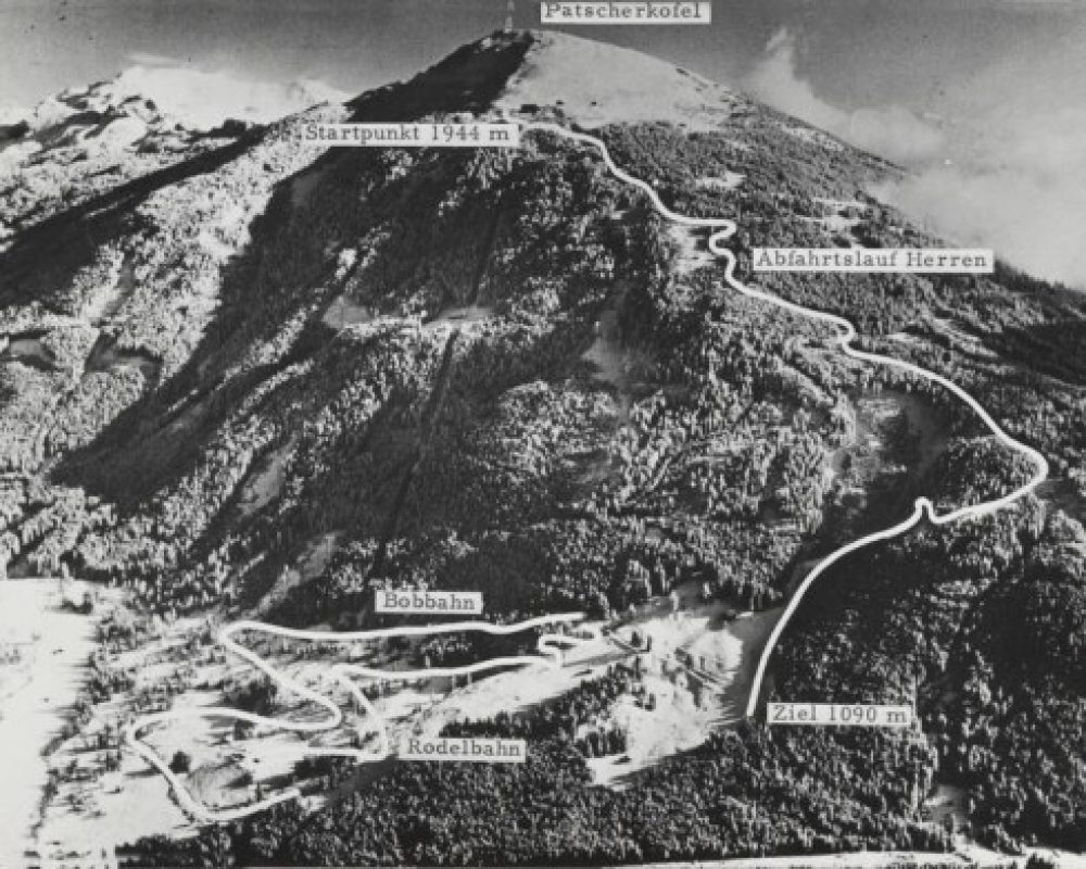 Olympia in Innsbruck: Der Patscherkofel hat schon viel erlebt - auch heute noch lebt die Erinnerung im kollektiven Gedächtnis von Innsbruck. Darum verzeiht man dem Berg auch manch eine Strukturschwäche...Foto: Stadtarchiv Innsbruck