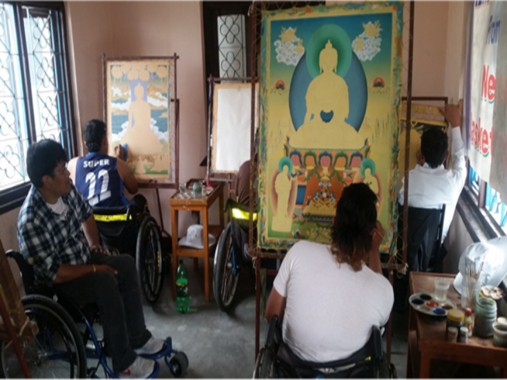 Zirler Bergfilmfestival: Menschen mit Behinderung beim Malen