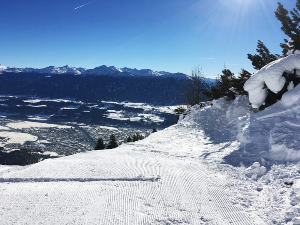 Views above Innsbruck - splitboarding Nordkette