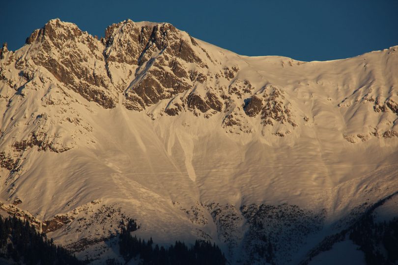 Avalanche on Nordkette.