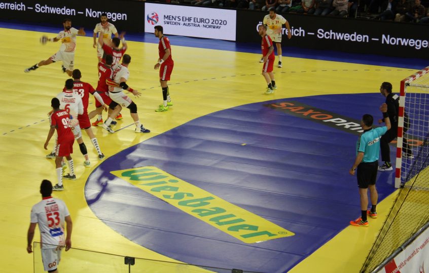 Handball jump to score, Handball EM Innsbruck