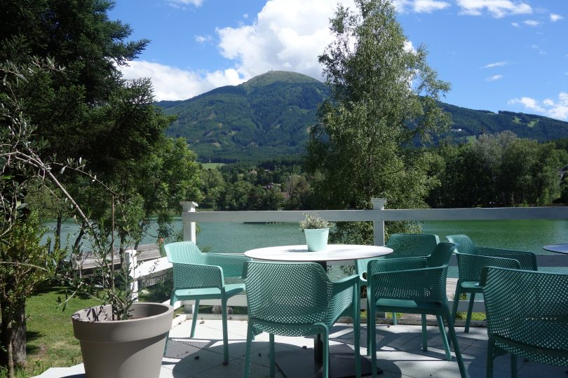 Restaurant lake Innsbruck summer