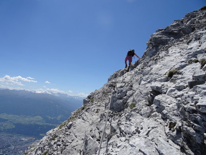 Bergsteigen, Gipfelanstieg auf die Vordere Brandjochspitze, Nordkette, Innsbruck