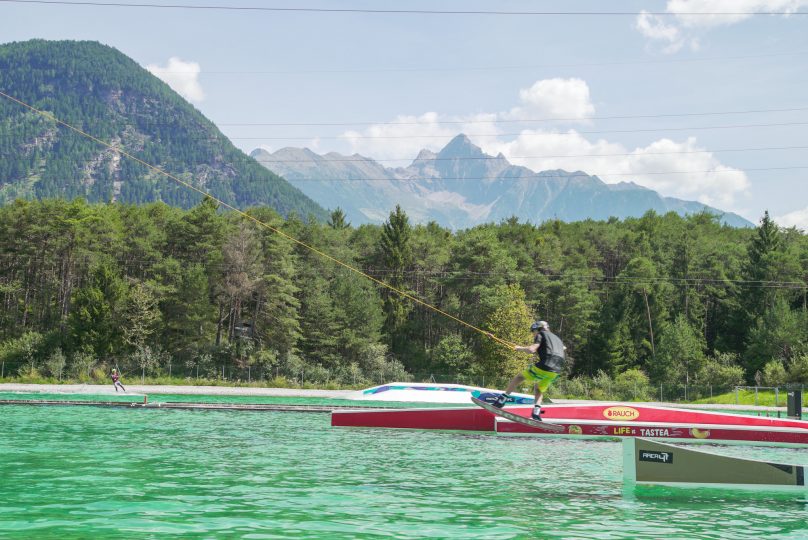 Wakeboarder at Area 47, Innsbruck, Austria, 2017