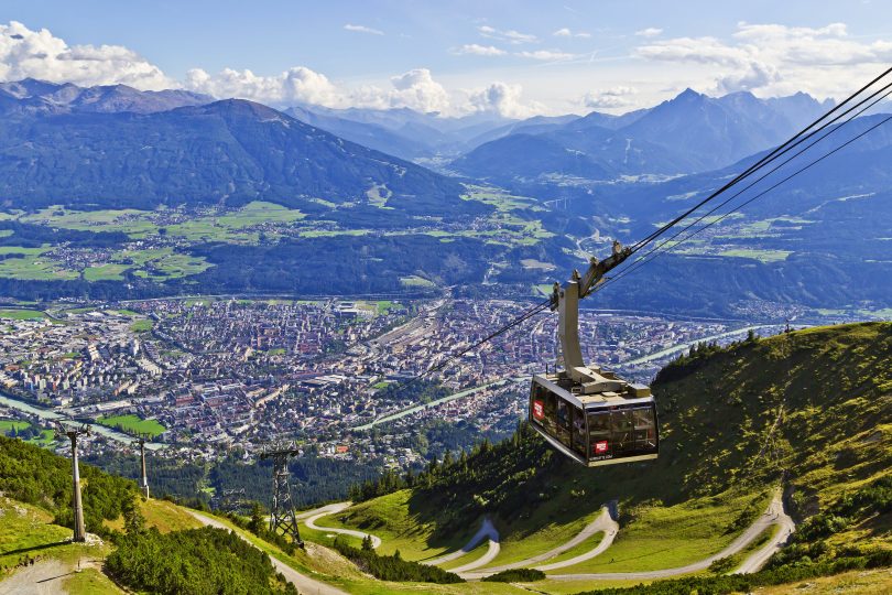 Bergstation Nordkette, Blick auf Innsbruck
