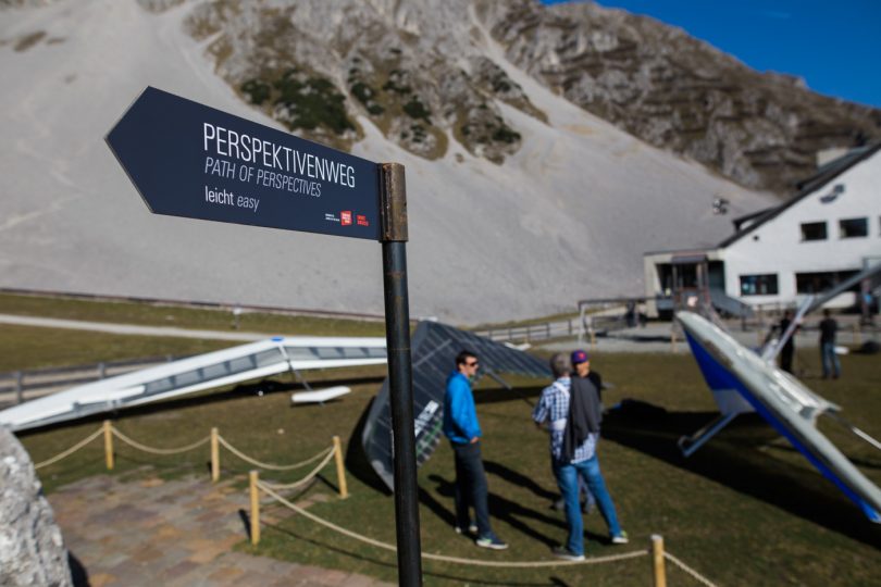 Eine ganz andere Perspektive auf die Nordkette haben die Drachenflieger, die von hier starten.