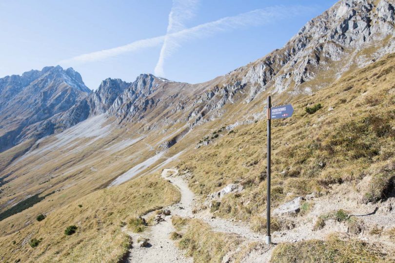 Hier endet der Perspektivenweg und geht wieder bergauf und retour zur Seegrube.