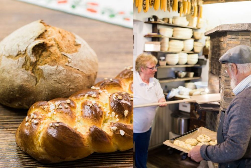 Bei der Führung wird auch selbst Brot gebacken!