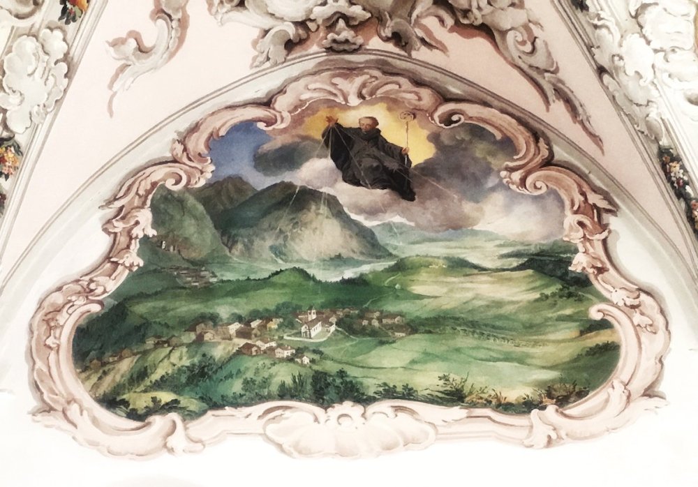 Fresko mit Ranggen in der Sakristei
