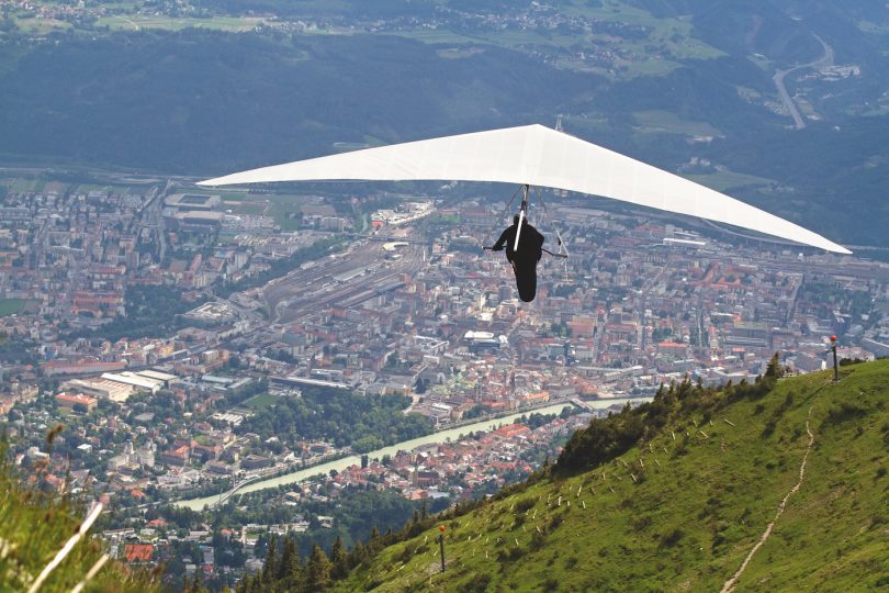Von der Seegrube starten häufig Drachenflieger. Foto: Innsbruck Tourismus