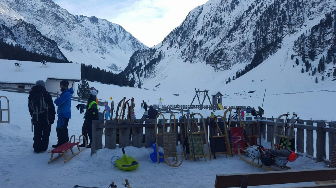 Rodel slittini baita rifugio Gleirschalm