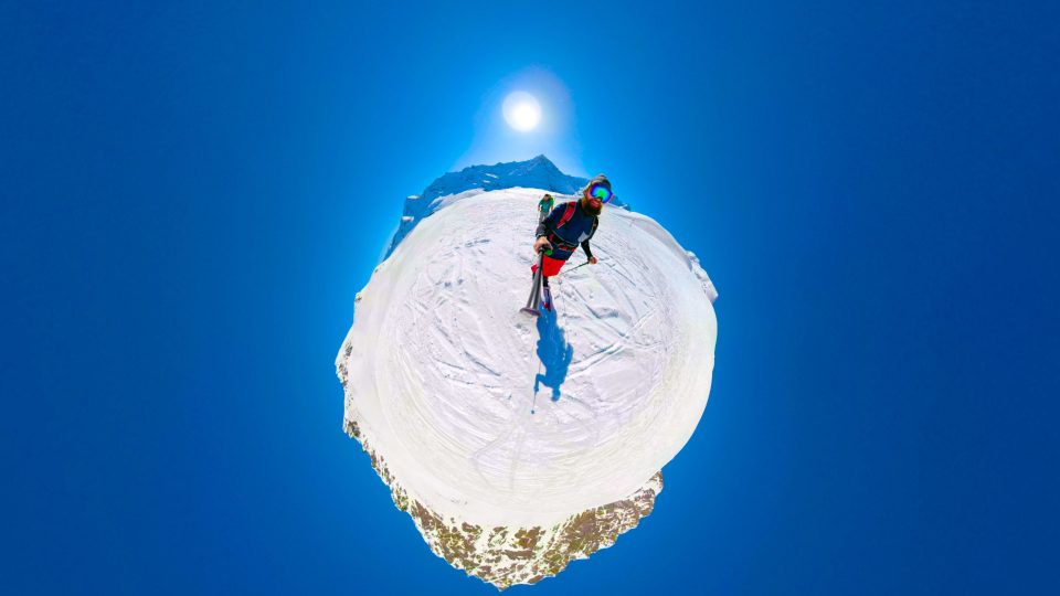 Splitboarding screen shot from the video