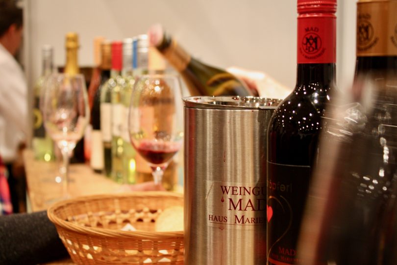 wines lined up