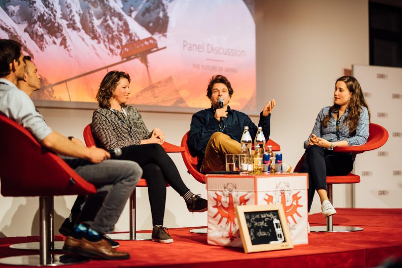Opening discussion on the future of skiing at Skinnovation in Innsbruck
