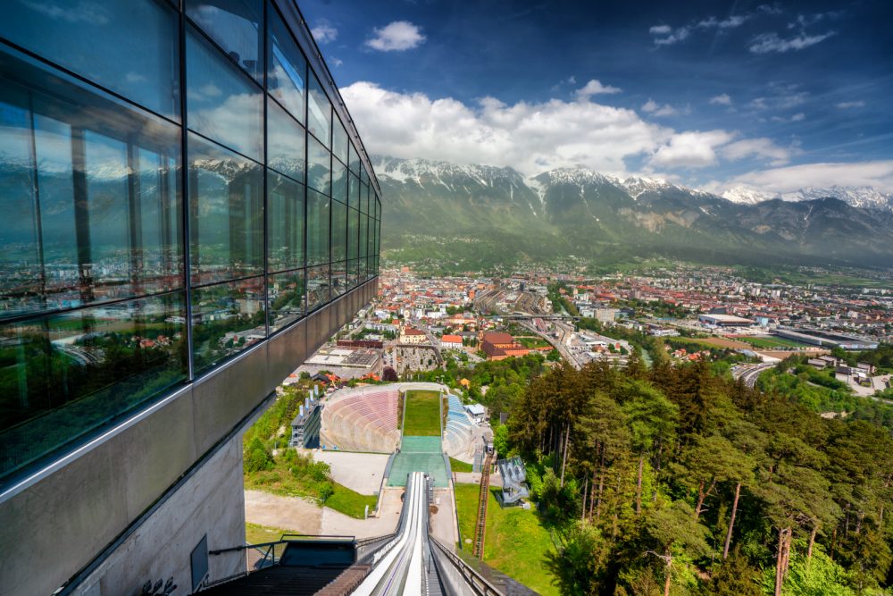 Blick von der Schanze nach Innsbruck