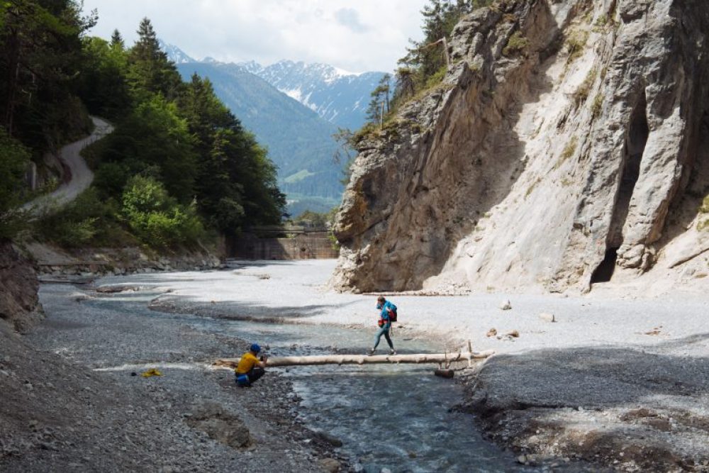 In der Ehnbachklamm überquert man immer wieder mal den Fluss.