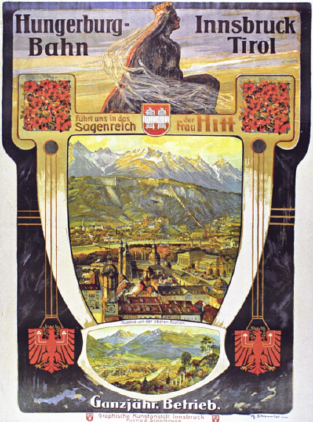 Von Stadtarchiv Innsbruck: "Hungerburg-Bahn Innsbruck Tirol führt uns in das Sagenreich der Frau Hitt."