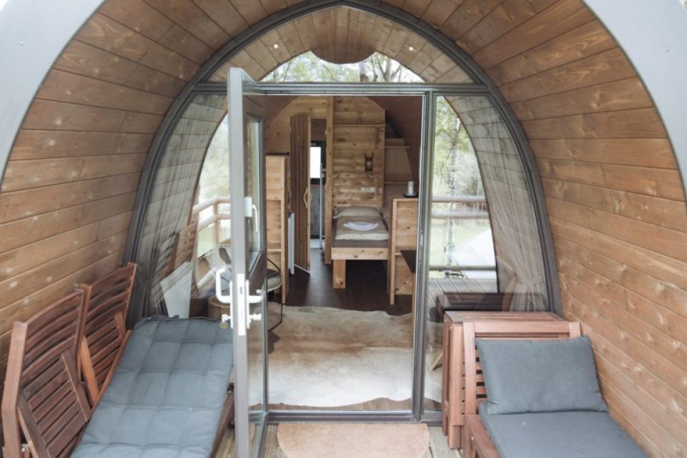 Blick ins Innere der Wood Lodge.