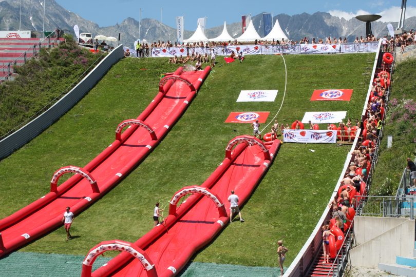 Ski jump waterslide at Bergisel, Innsbruck