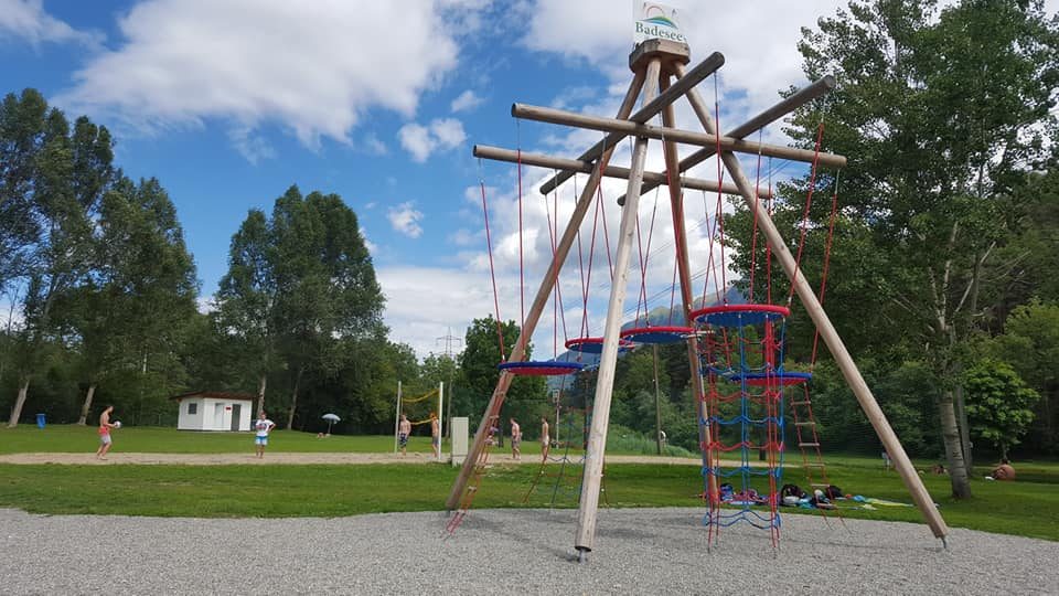 parco giochi arrampicata lago Mieming