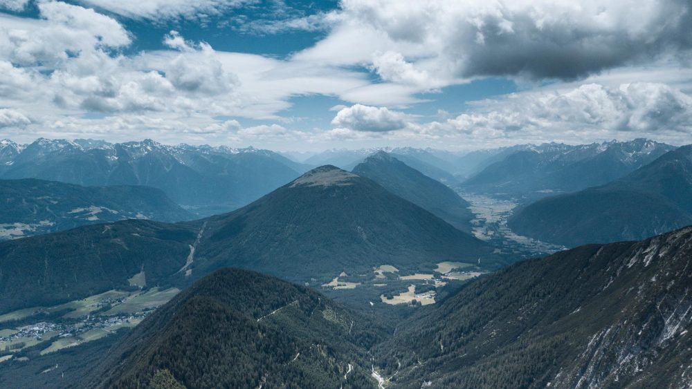 View from the Wankspitze summit - all the way down to Ötztal and the Pitztal glacier