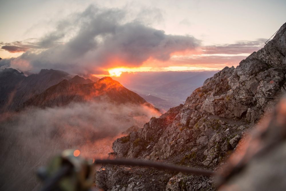 Sonnenuntergang Nordkette.