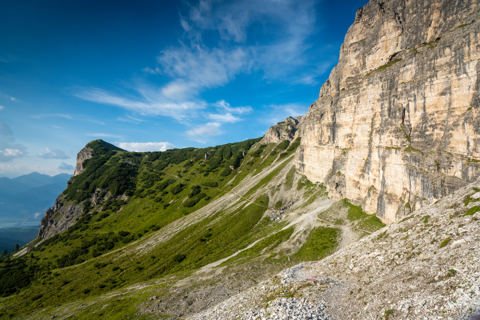 Felswände in der Axamer Lizum