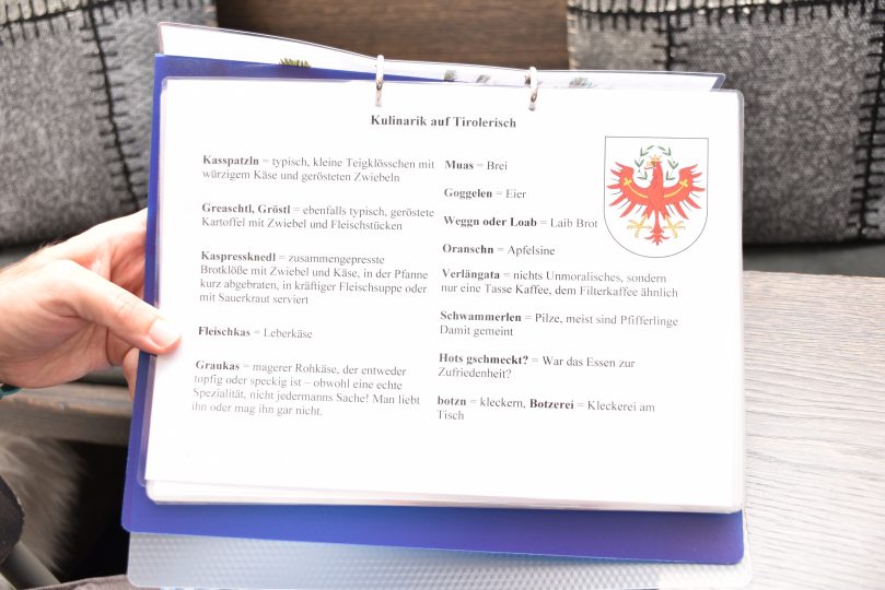 Von „Neiner“ bis „Marende“ - Begrifflichkeiten wie diese lernen die Teilnehmer ebenfalls kennen.
