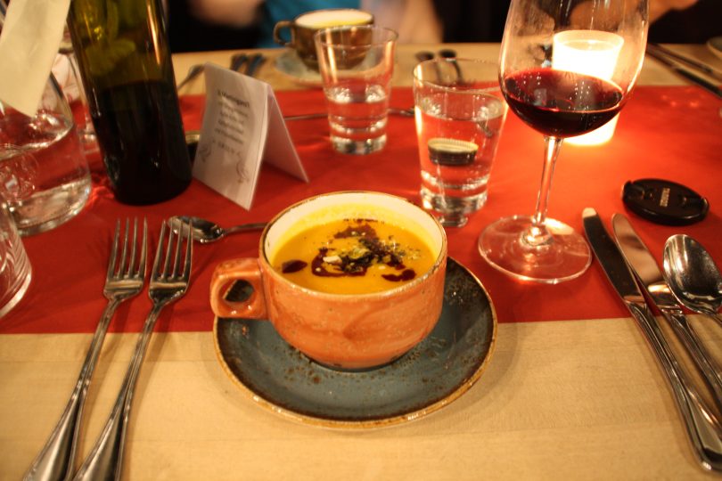 Pumpkin Soup at the Törgellen Feast at Bierstindl in Innsbruck