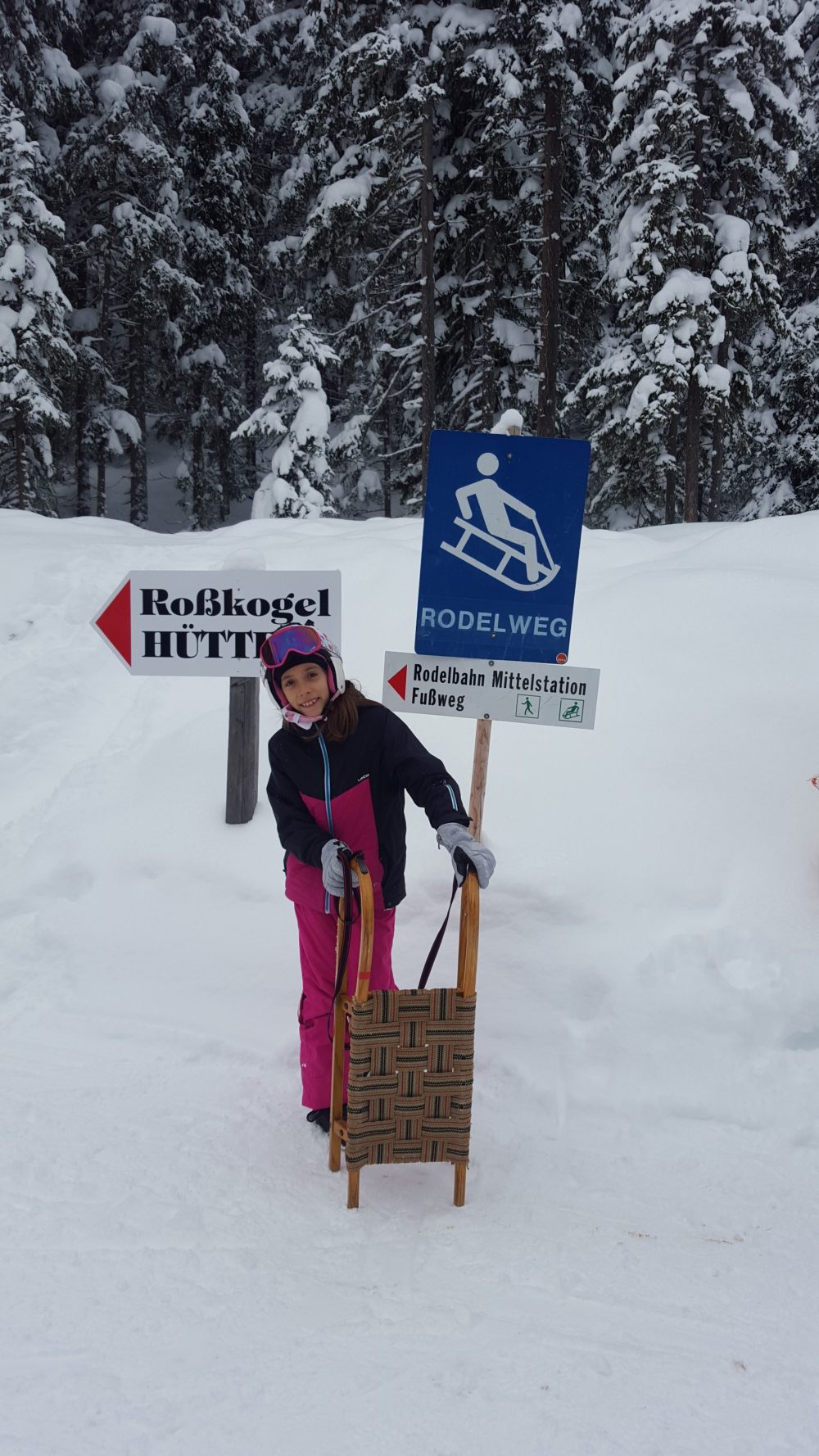 pista slittino Rangger Köpfl partenza