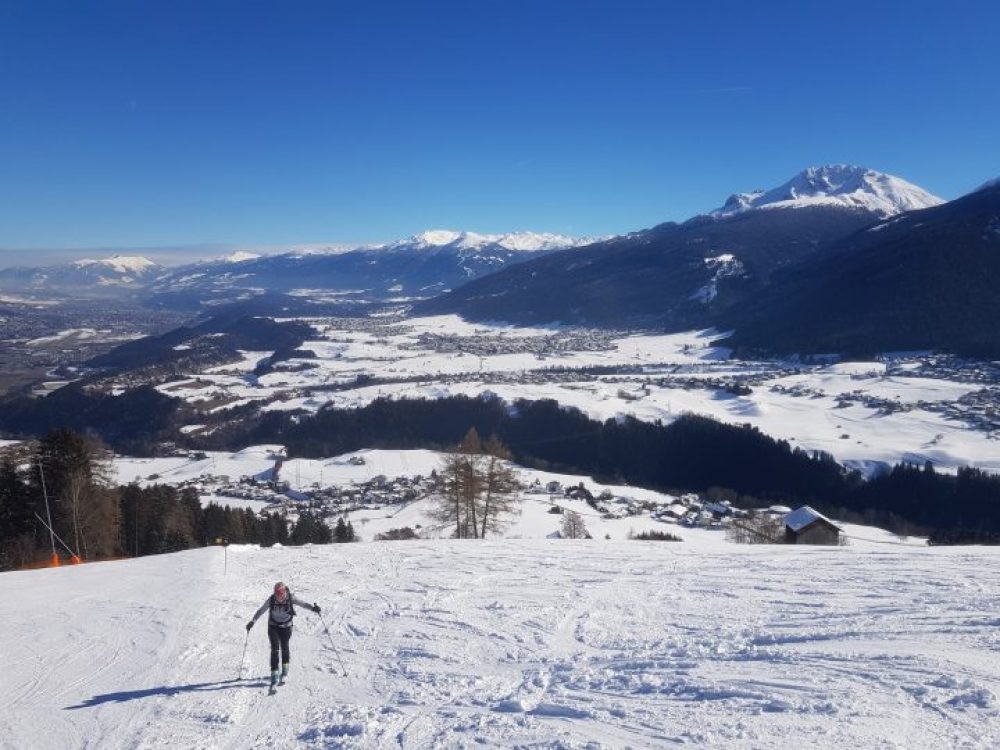 Skitour Rangger Köpfl neben der Piste