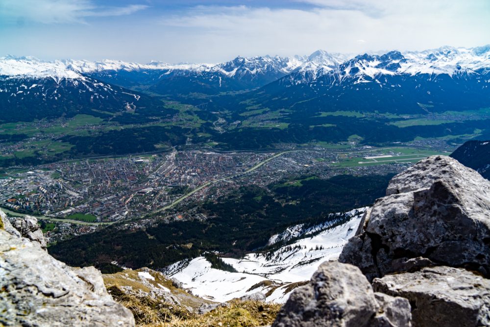 Blick von der Nordkette auf Innsbruck