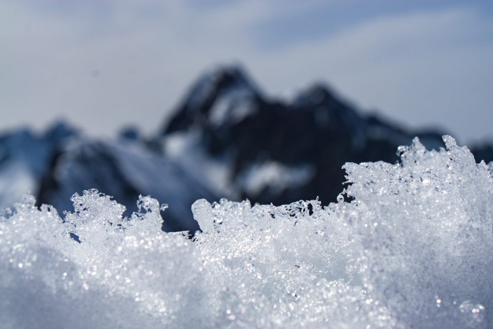 Schneeschmelze auf der Nordkette bei Innsbruck