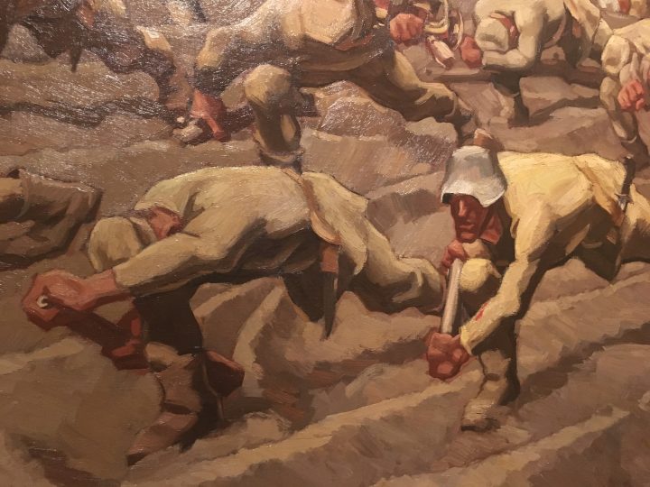 Dettaglio di un'opera di Albin Egger-Lienz in mostra al Ferdinandeum di Innsbruck, foto © Laura Manfredi