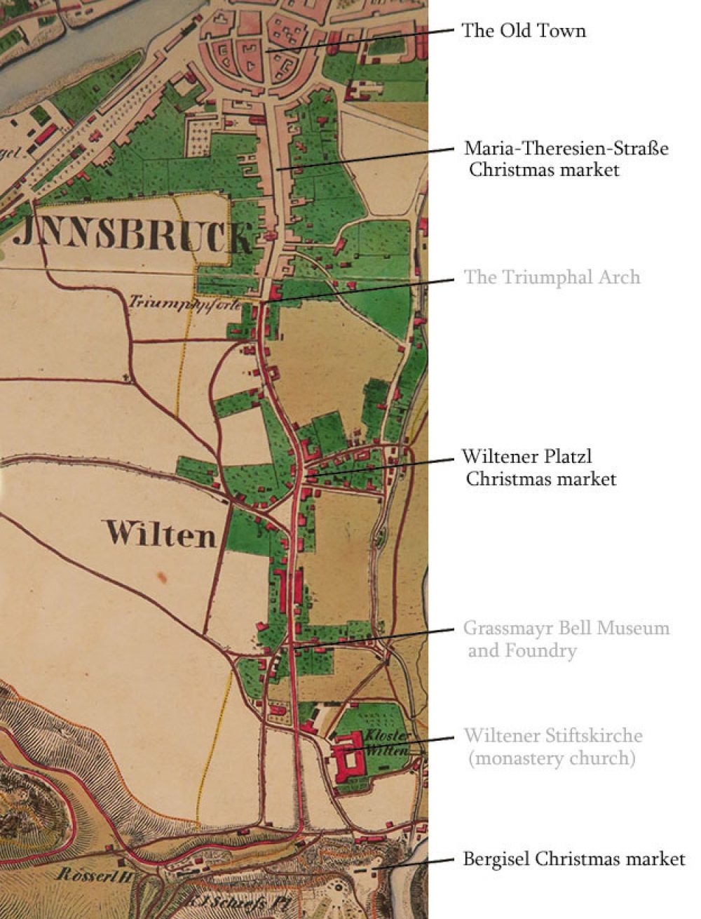 Innsbruck in 1840, photo taken in Innsbruck City Archive, edited by Ichia Wu